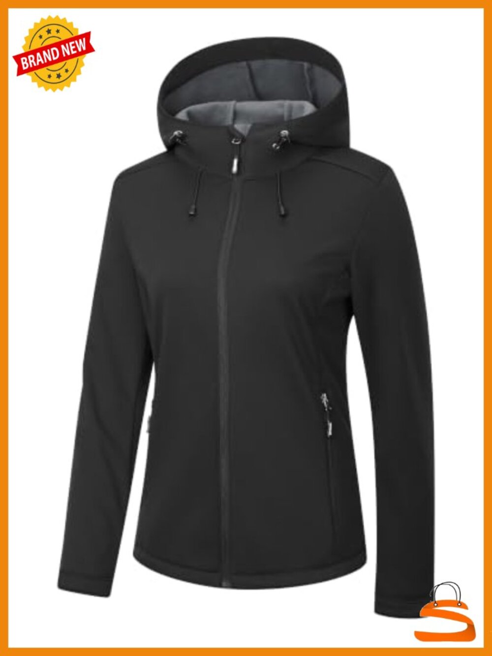 Women's Softshell Jacket Waterproof Fleece Lined Warm Coat